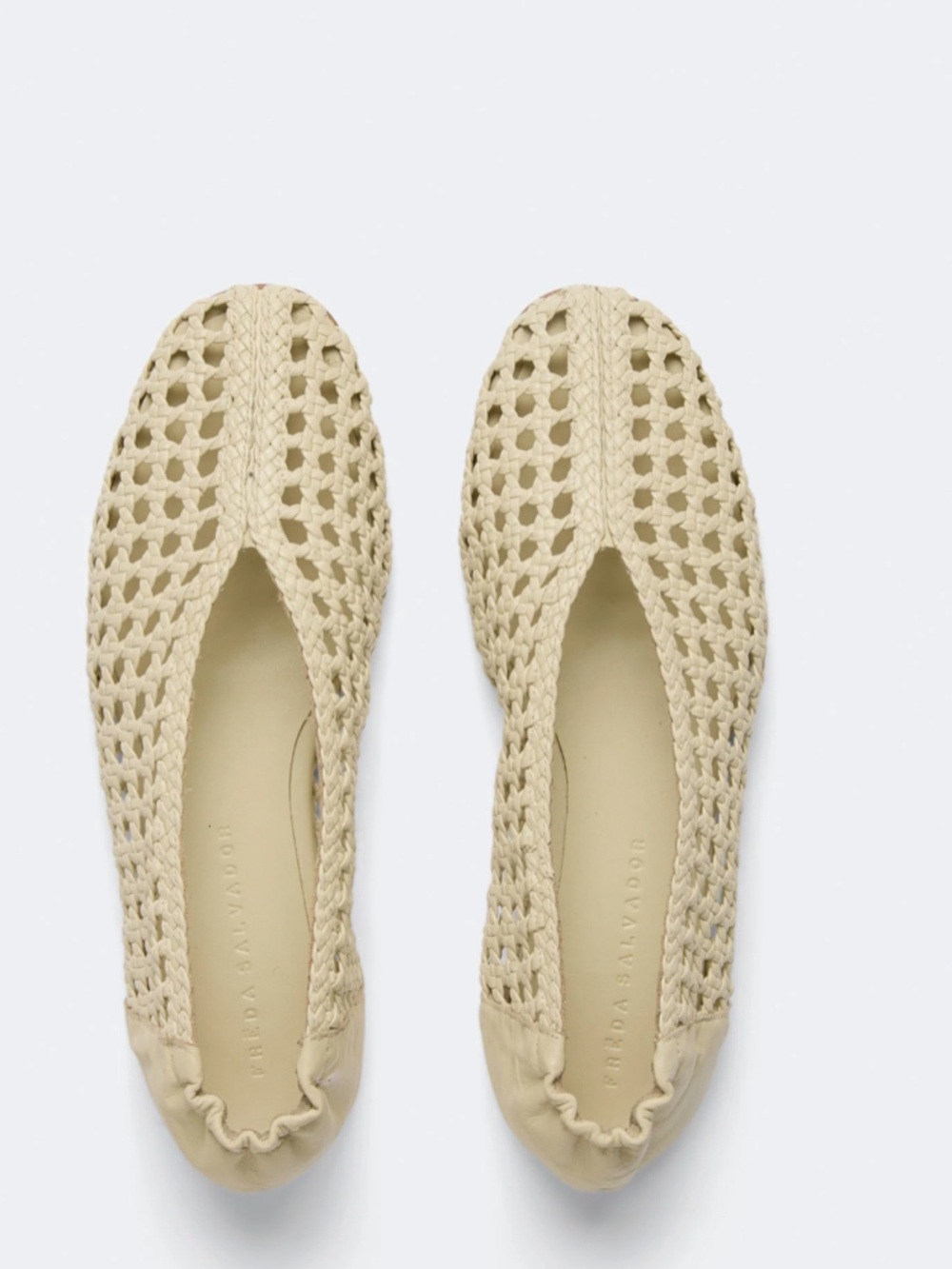 Freda Salvador Cream Woven Ballet Flats